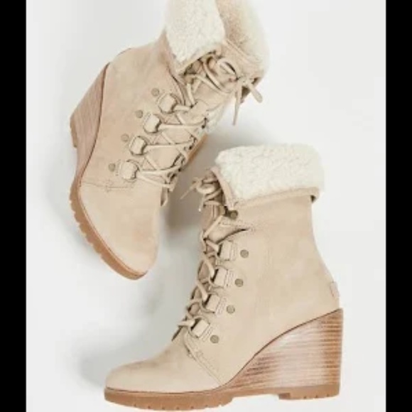 Sorel Shoes - NEW Sorel After Hours Lace Shearling Boot sz 8.5